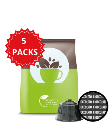 5 SACCHETTI CAPSULE COMPATIBILI DOLCE GUSTO CIOCCOLATA