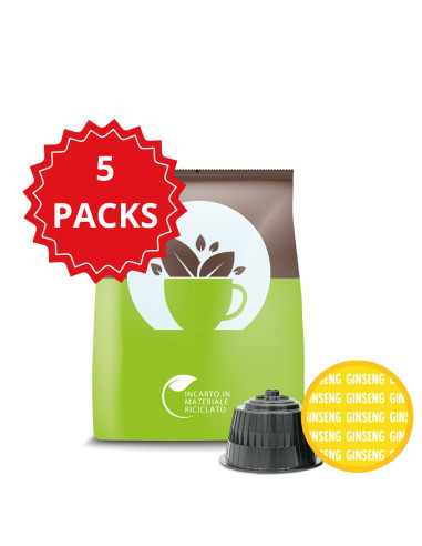 5 SACCHETTI CAPSULE COMPATIBILI DOLCE GUSTO CAFFÈ GINSENG