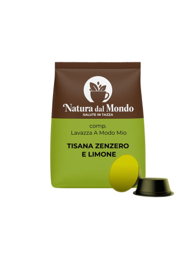 100 CAPSULE COMPATIBILI LAVAZZA A MODO MIO TISANA ZENZERO E LIMONE