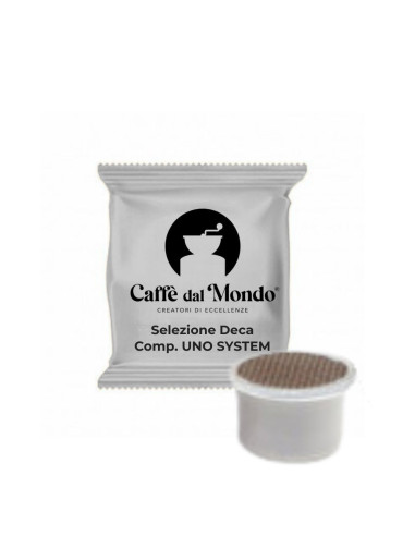 100 CAPSULE SELEZIONE DECAFFEINATO COMPATIBILI SISTEMA UNOSYSTEM