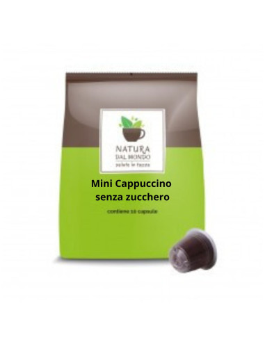 100 CAPSULE COMPATIBILI NESPRESSO  MINI CAPPUCCINO SENZA ZUCCHERO