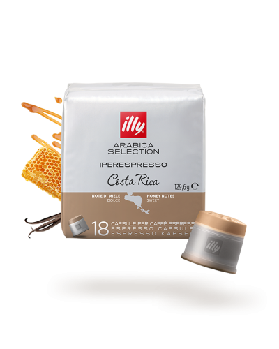 18 CAPSULE ILLY  IPERESPRESSO  MONOORIGINE COSTA RICA ORIGINALI