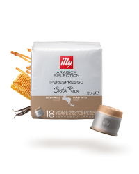 18 CAPSULE ILLY  IPERESPRESSO  MONOORIGINE COSTA RICA ORIGINALI
